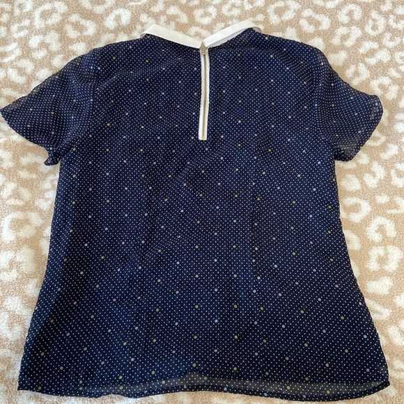 ANN TAYLOR: Size s, Color navy blue and color dots. Very good condition. - Picture 2 of 3